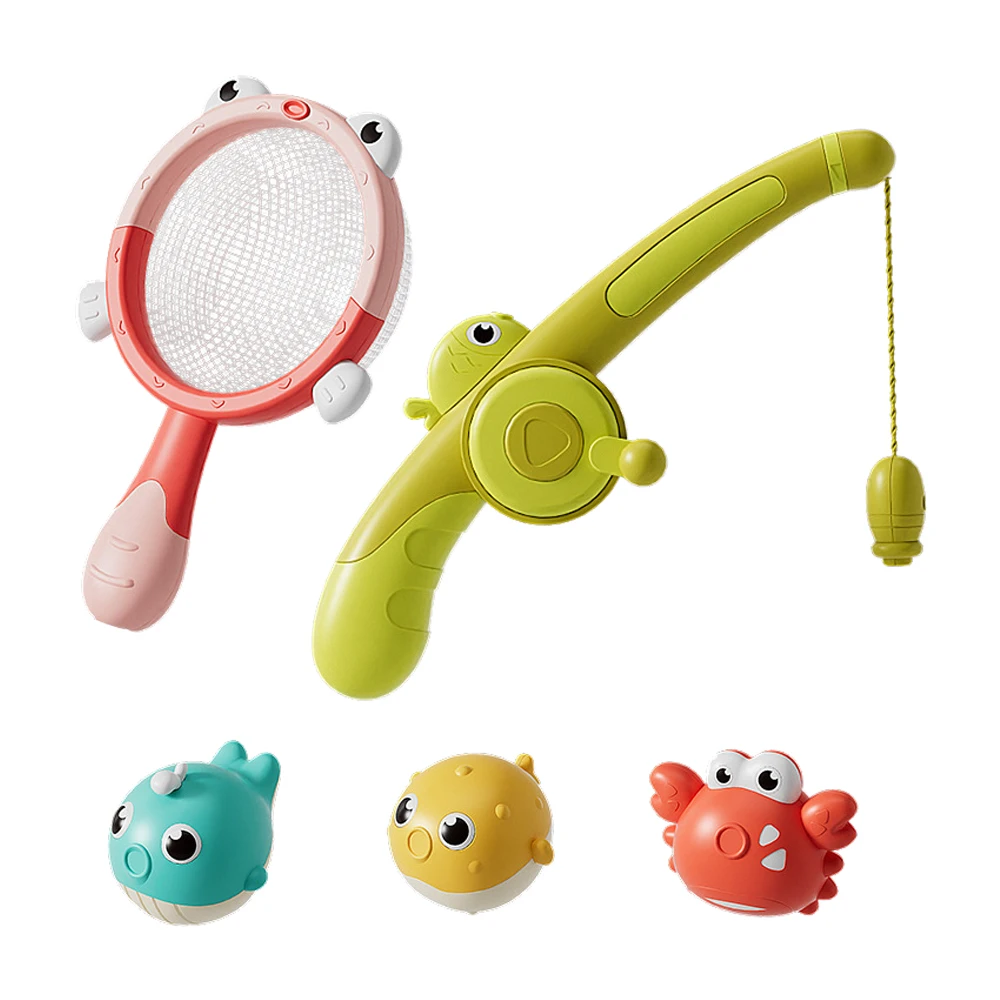 磁吸發光釣魚 撈魚玩具組 5入洗澡玩具 戲水玩具 撈魚玩具 釣魚玩具【KON1832】JoyBaby