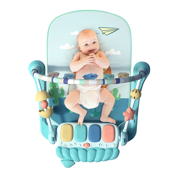 嬰兒健力架  寶寶健身架 踢踢琴 遊戲墊 多功能安撫玩具【CY80142】JoyBaby