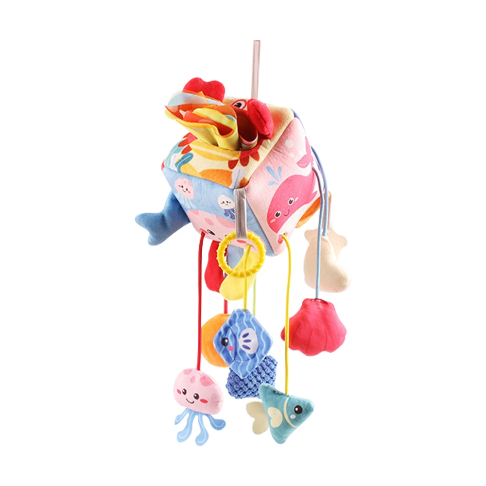 新生兒寶寶拉繩抽抽樂床掛 抓握訓練推車吊飾 嬰兒玩具【BEL169】JoyBaby