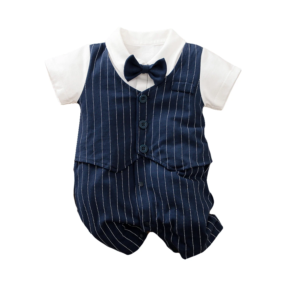 短袖連身衣 造型包屁衣 西服包屁衣 西裝嬰兒服【LTY7518】JoyBaby