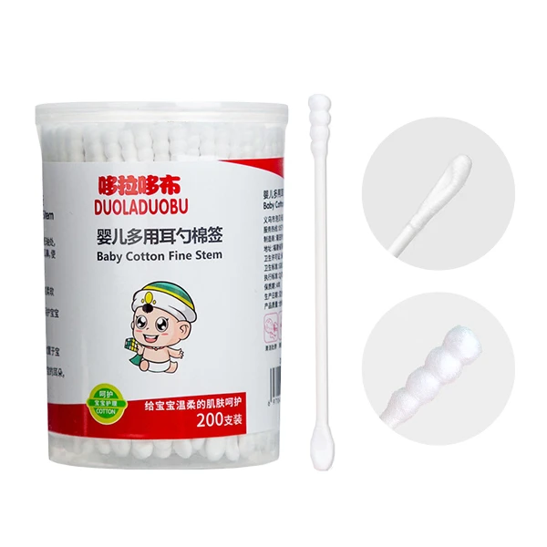 1罐200支雙頭棉花棒-嬰兒多用途棉花棒 螺旋棉棒 挖勺行棉花棒 兩用棉棒【DL6245】JoyBaby