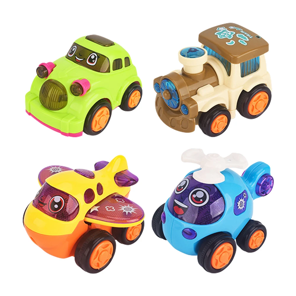 慣性玩具車 4入組兒童玩具車 寶寶玩具 小火車 小飛機 直升機 小汽車 滑行車 迴力車【RYB168】JoyBaby