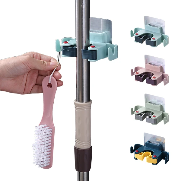 無痕貼拖把架 掃把架 多用掛架 壁架 無痕掛勾【AX9341】JoyBaby