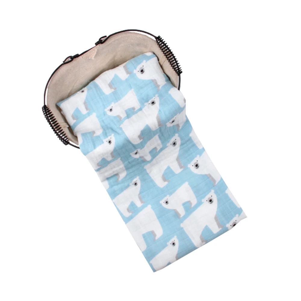 MuslinTree 雙層動物印花嬰兒紗布包巾蓋被浴巾【MT3060C】 JoyBaby