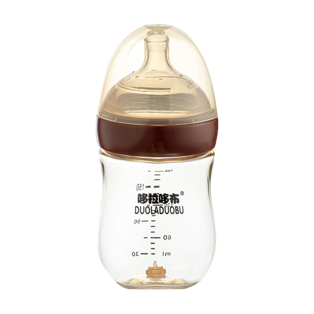 PPSU寬口奶瓶 降低氣泡底部導流設計 180ml 母乳實感奶嘴 新生兒必備【DU6045】JoyBaby