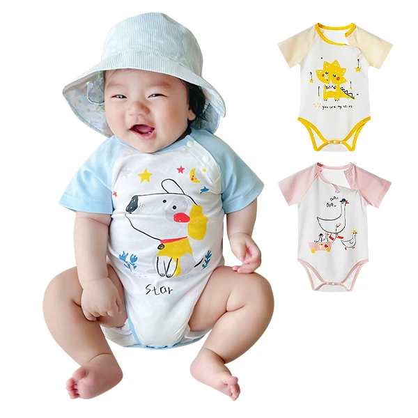Muslintree寶寶包屁衣 無骨縫制包屁衣 嬰兒短袖連身衣【MT2201】JoyBaby