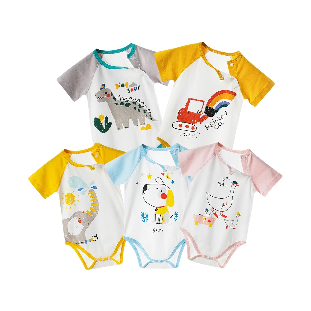 Muslintree寶寶包屁衣 無骨縫制包屁衣 嬰兒短袖連身衣【MT2201】JoyBaby
