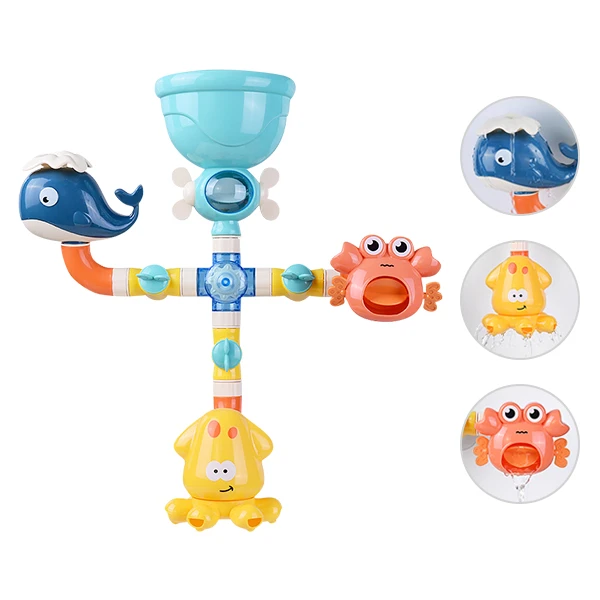 洗澡玩具 花灑玩具 管道吸盤轉轉樂 戲水玩具【KON290】JoyBaby