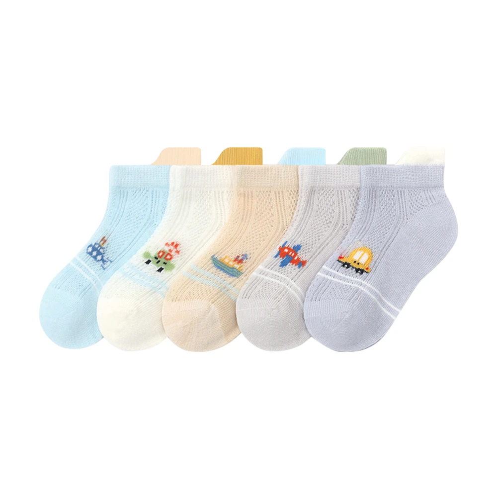 5雙入童襪 春夏卡通兒童襪 立體花邊透氣寶寶襪子 嬰兒襪子 網眼襪子 短筒棉襪【HC019】JoyBaby