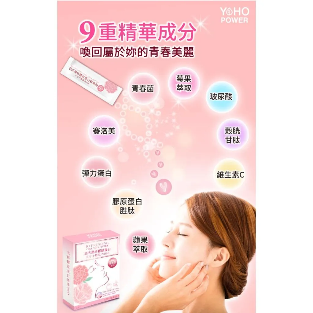 悠活原力 煥妍膠原蛋白精華粉20包/盒 添加玻尿酸 膠原蛋白胜肽 賽洛美 維生素