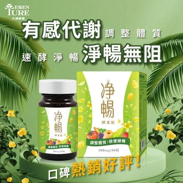 大漢酵素 淨暢 酵素錠 90錠/瓶  排便順暢 代謝