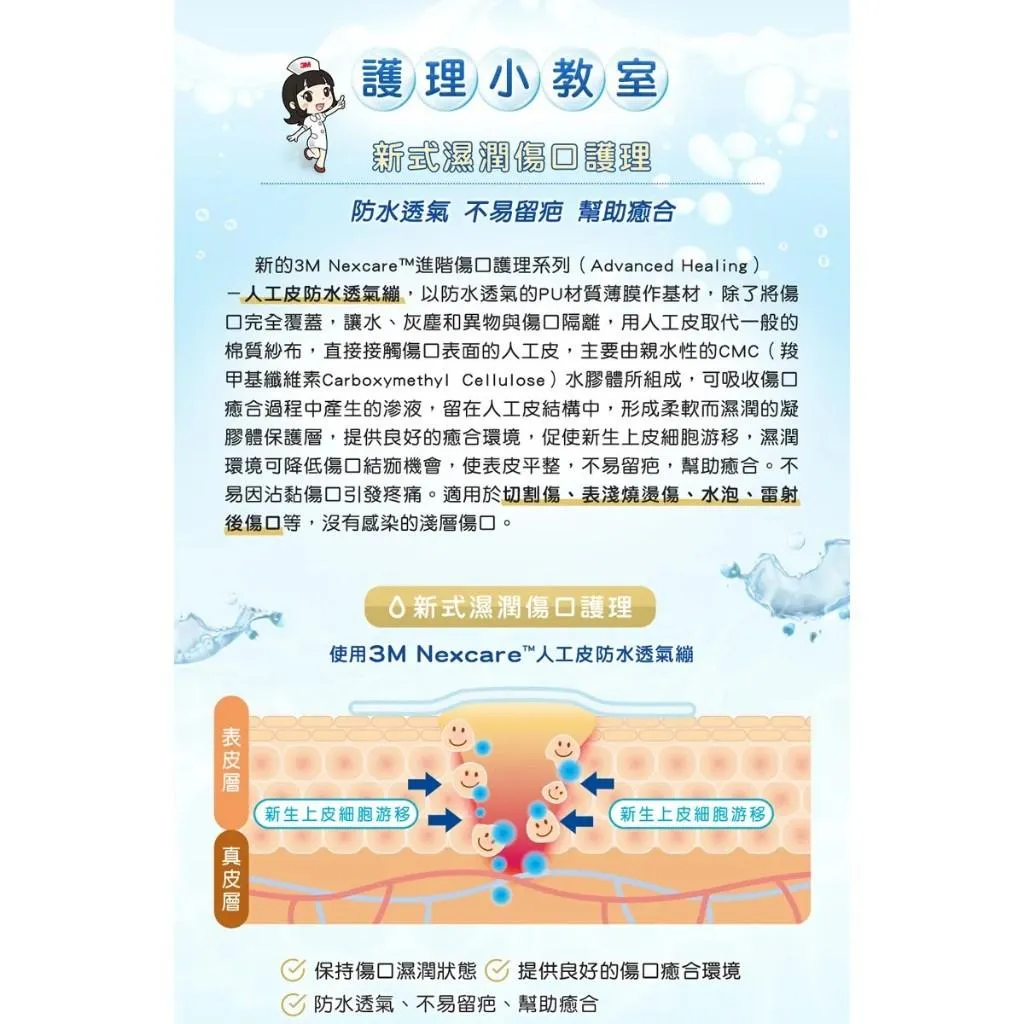 3M Nexcare 人工皮 防水 透氣繃 2片/4片/5片/6片 OK繃