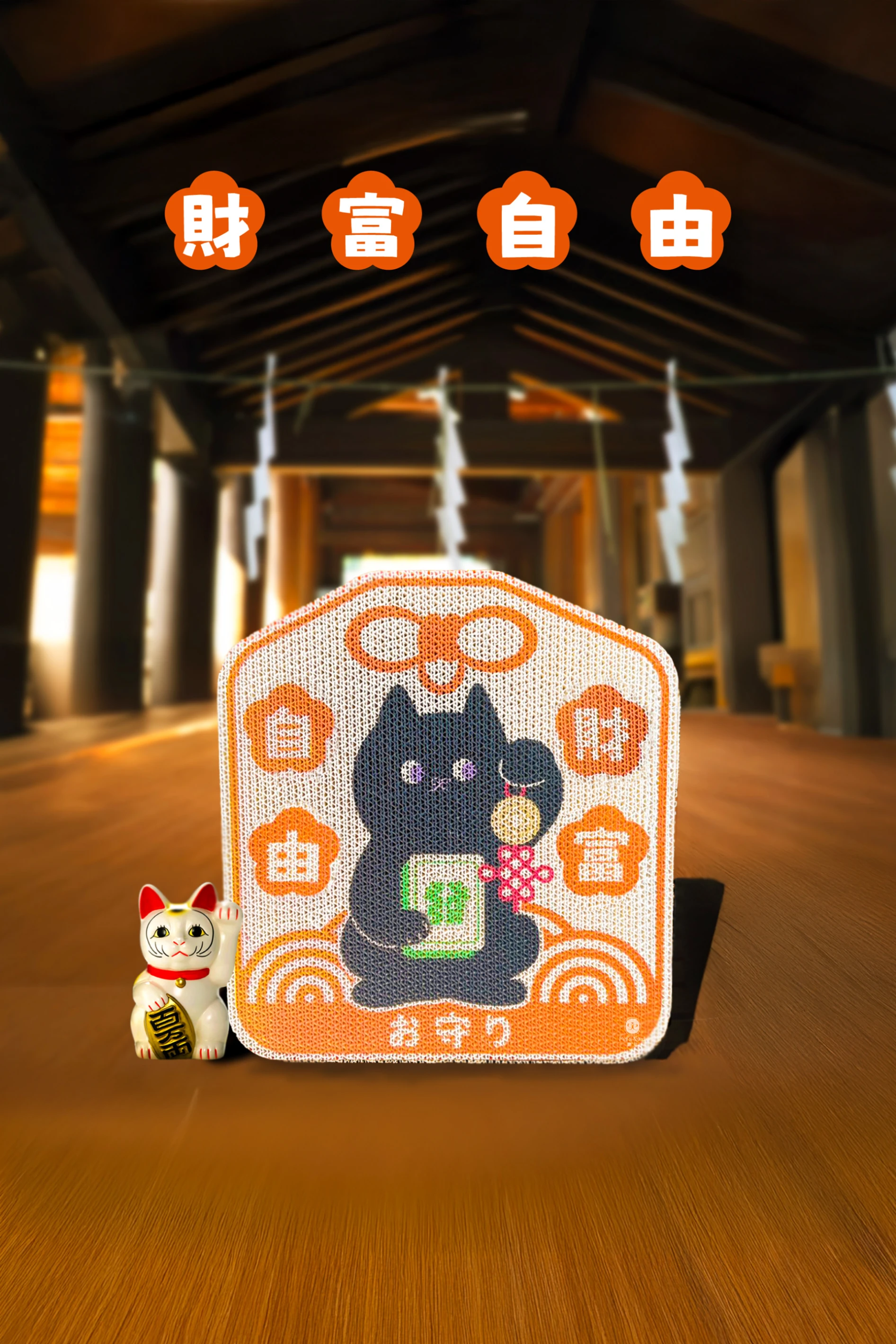 【霈尼 Pet’s Need】御守雙面貓抓板-財富自由