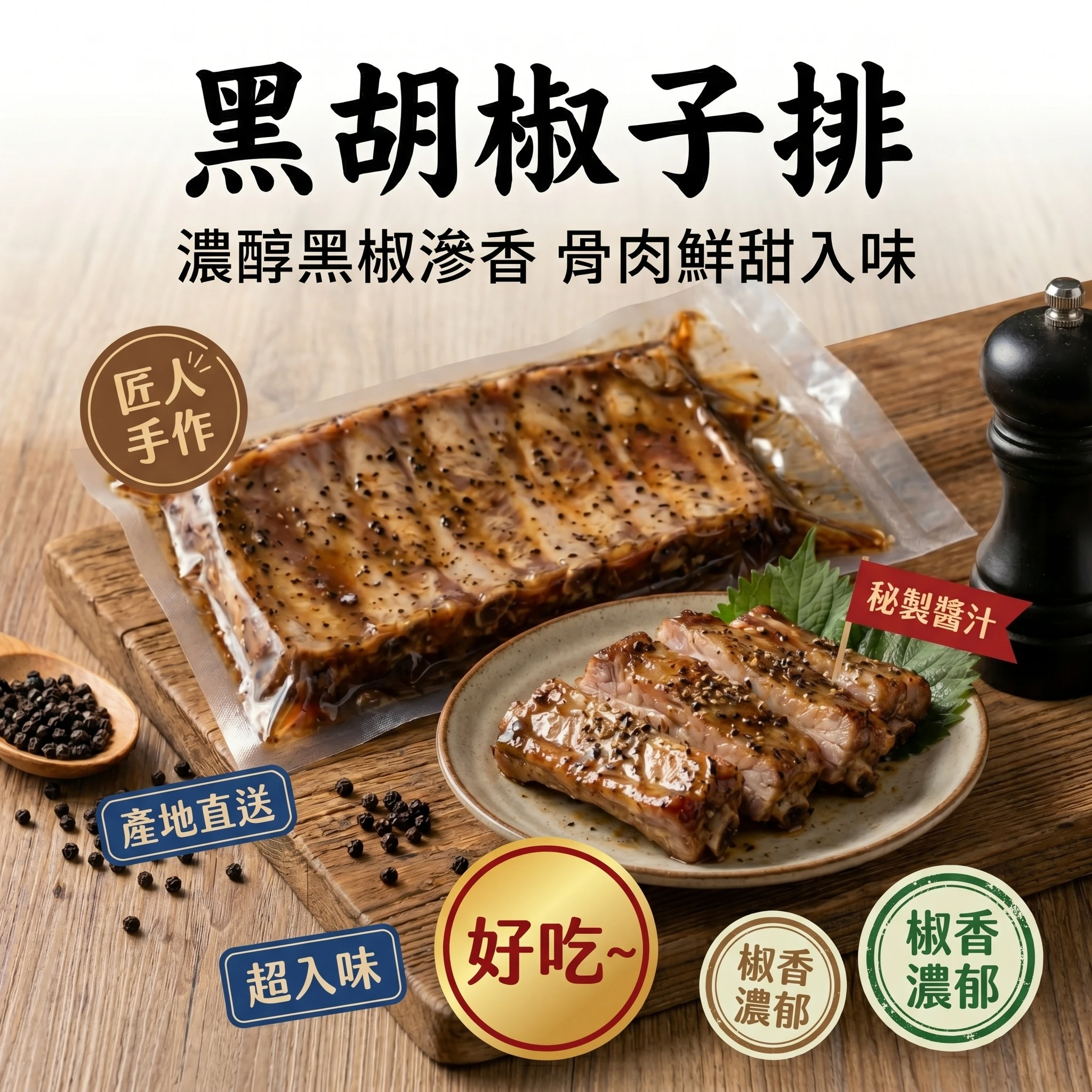 黑胡椒子排