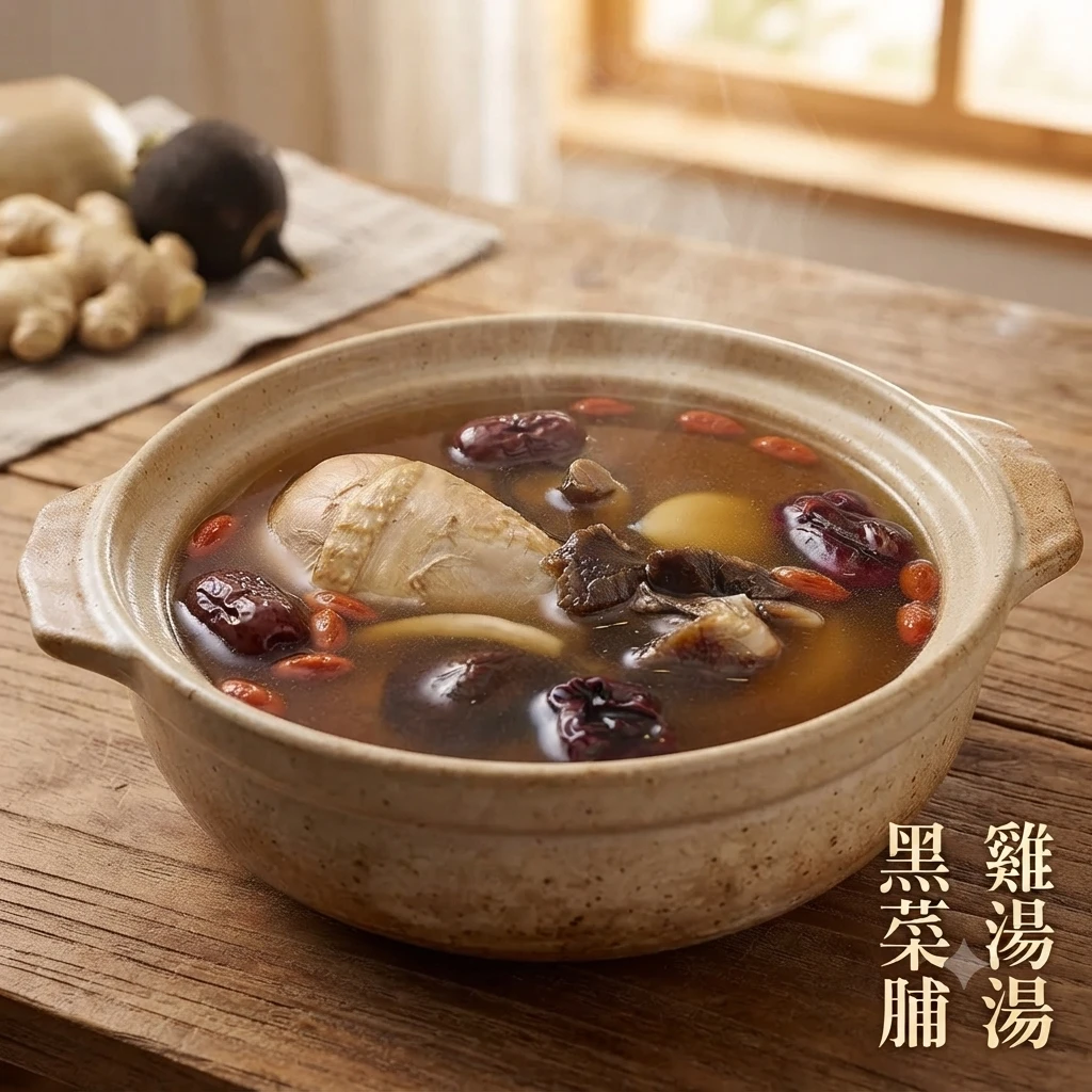 黑菜脯雞湯