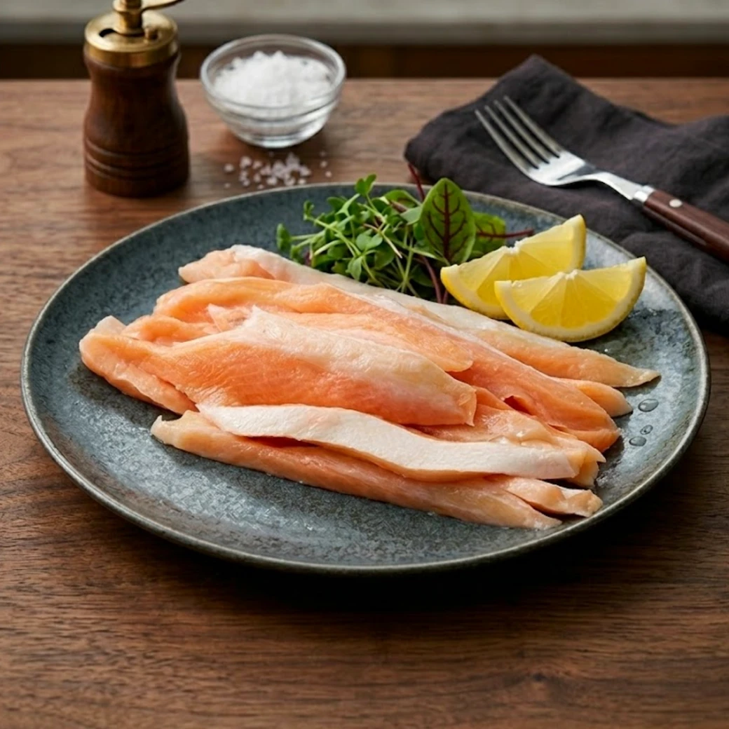 頂級鮭魚肚肉條（無帶鰭）