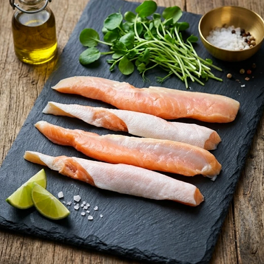 頂級鮭魚肚肉條（無帶鰭）