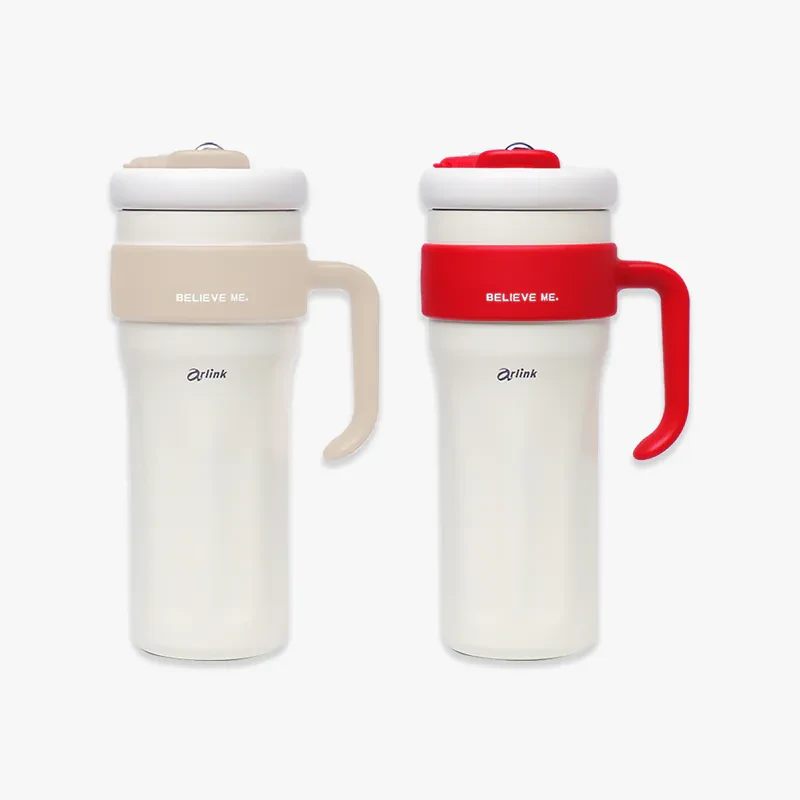 多拿滋系列 不鏽鋼吸管保溫杯1250ml (紅絲絨蛋糕/伯爵奶茶)