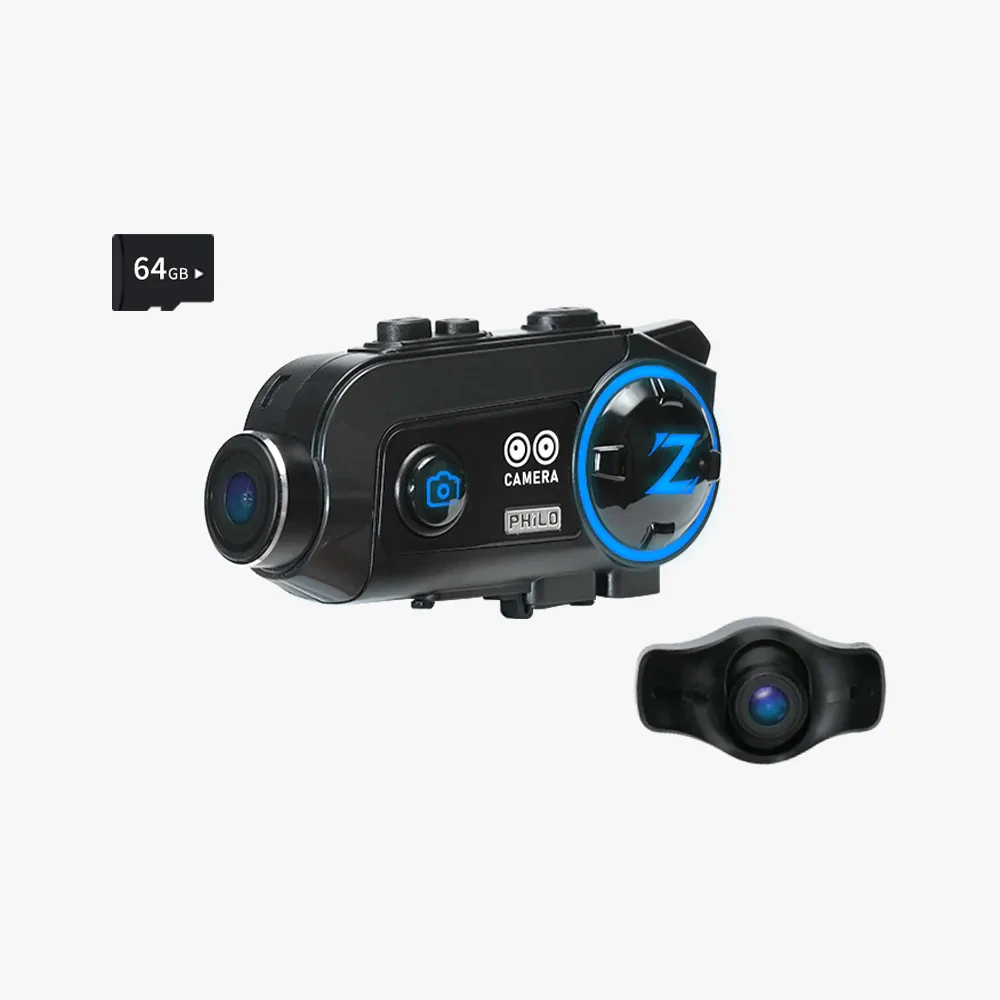 Z2dual雙錄版前後鏡安全帽藍芽行車紀錄器【贈送64G記憶卡】 |飛樂PHILO