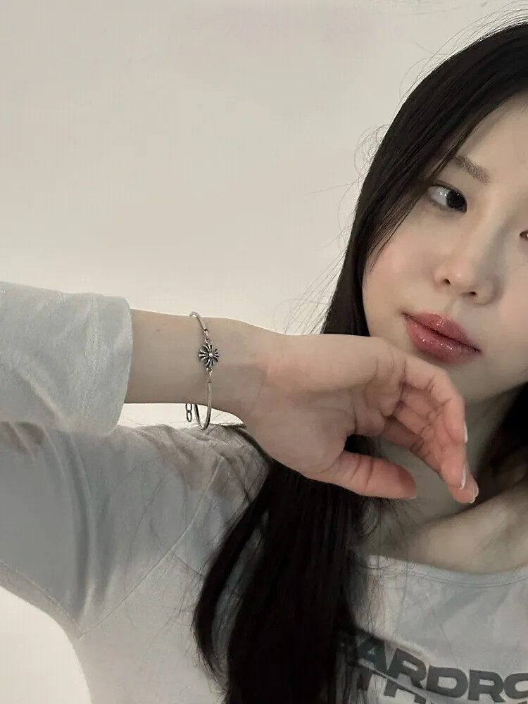 Giselle 同款 韓國 OFUSE cross round bracelet  細鍊
