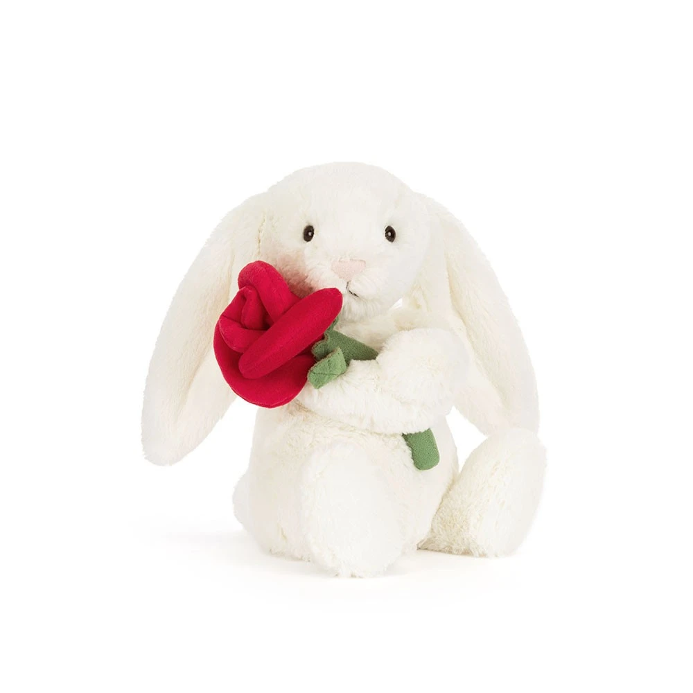 Jellycat Jelly cat Cream Bunny with Rose 玫瑰奶油兔兔
