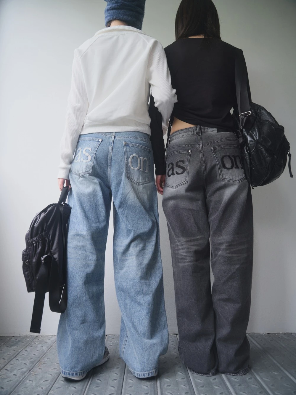 as’’on ason DUSK DENIM PANTS 新款 單寧牛仔褲 復古黑 / 水洗藍