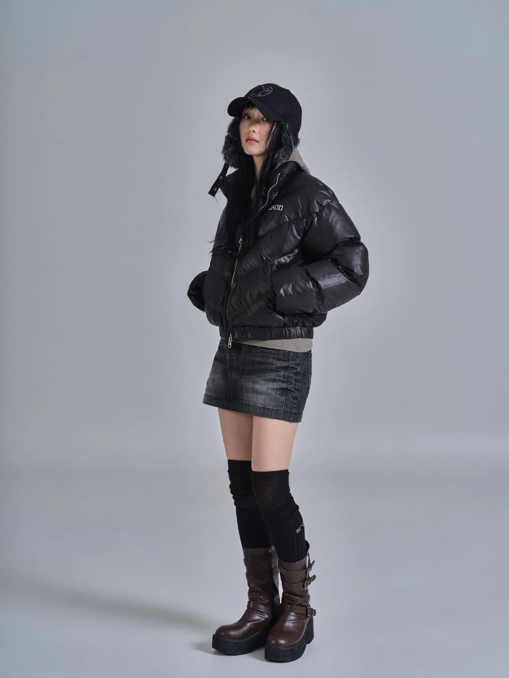 as’’on ason MAYA LONG BUCKLE BOOTS 扣靴 長靴 黑色 / 棕色