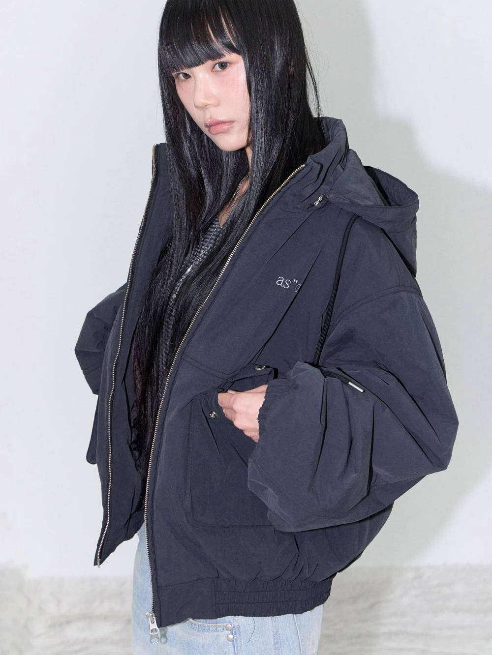 as’’on ason NOON PADDED BOMBER JACKET 鋪棉飛行外套 卡其色 / 黑色