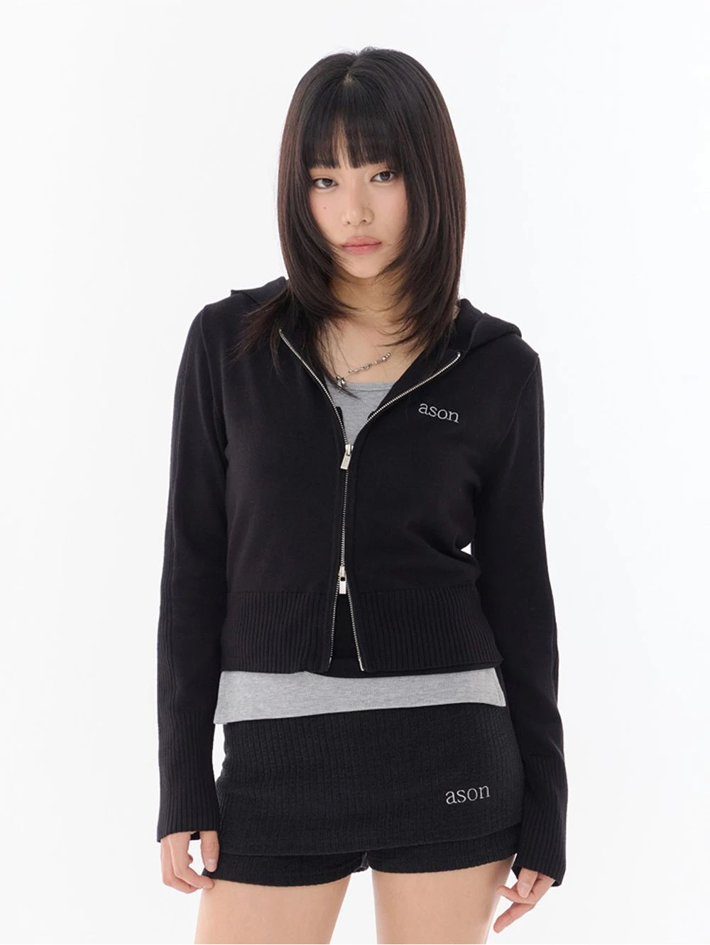 as’’on ason FABLE KNIT HOOD ZIP-UP 針織連帽外套 四色