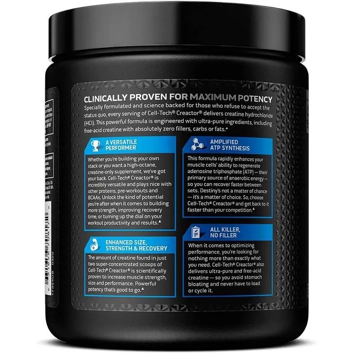 (現貨) 二代肌酸 MuscleTech Cell-Tech Creactor 120份 creatine 增肌