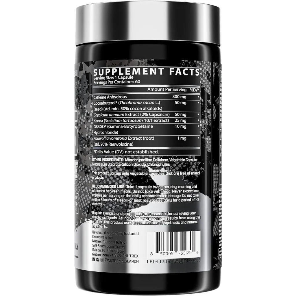 (現貨) Nutrex Lipo-6 Black Hardcore 熾天使 生酮 防彈 備賽