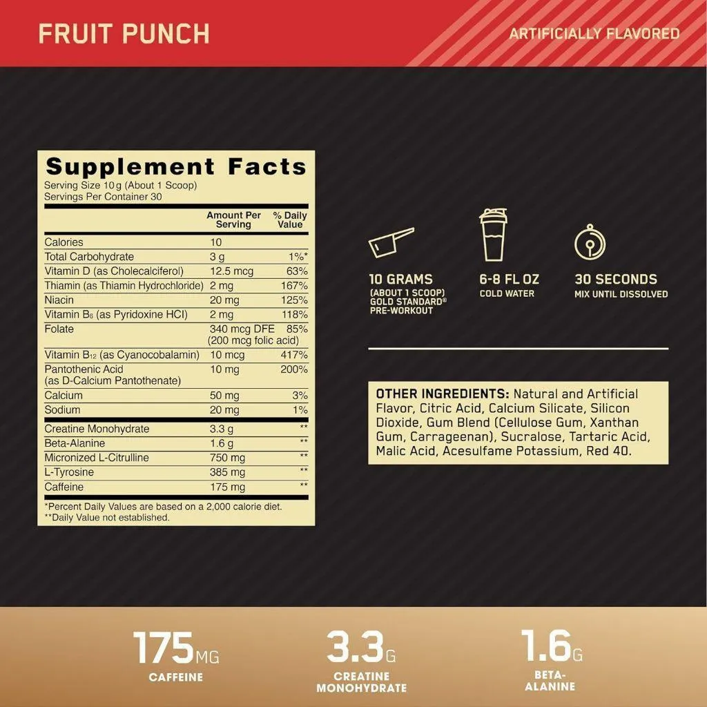 (現貨) ON Optimum Nutrition Gold Standard Pre-Workout 一氧化氮 訓練前