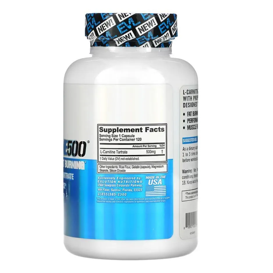 (現貨) EVL 左旋肉鹼 卡尼丁 EVLUTION 快速釋放 L-CARNITINE 肉鹼 120份