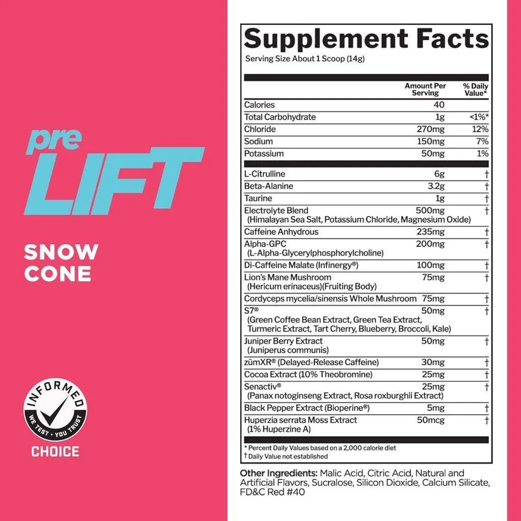 (現貨) R1 Rule 1 preLIFT Pre Workout 訓練前 30份 一氧化氮