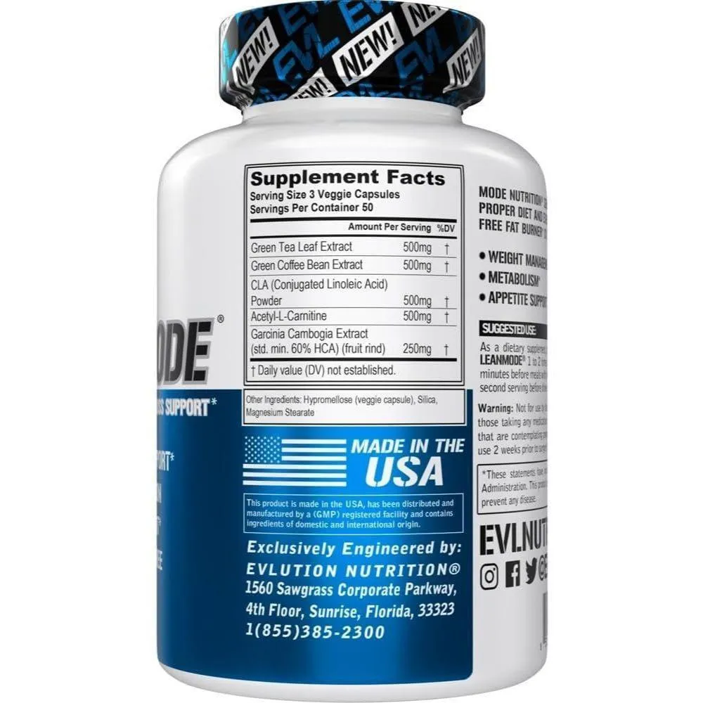 (現貨) EVL LeanMode 生酮 體脂 體重 備賽 EVLution Nutrition 50份 150顆
