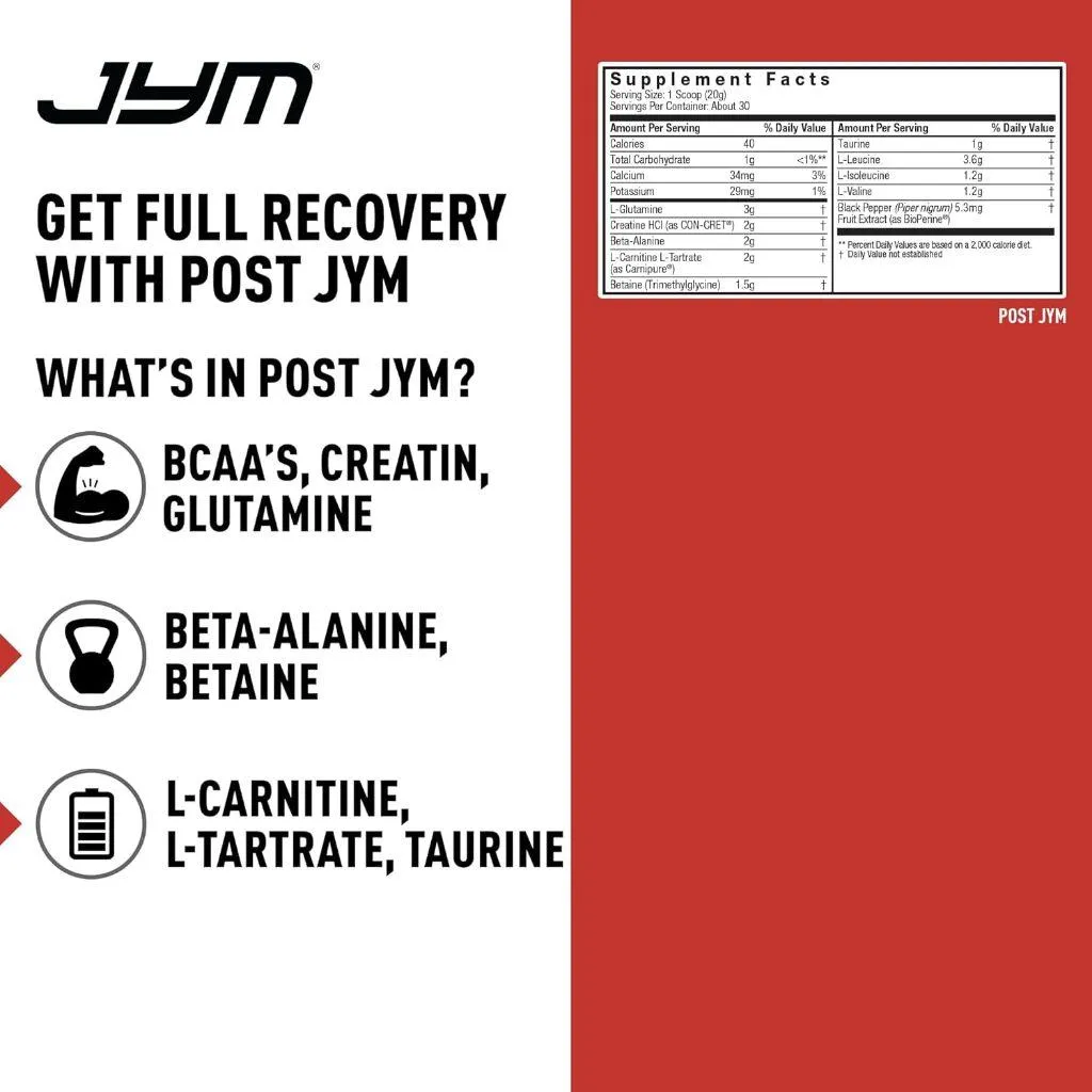 (現貨) Post JYM 修復 胺基酸 肌酸 Glutamine BCAAs Creatine 訓練後 Workout
