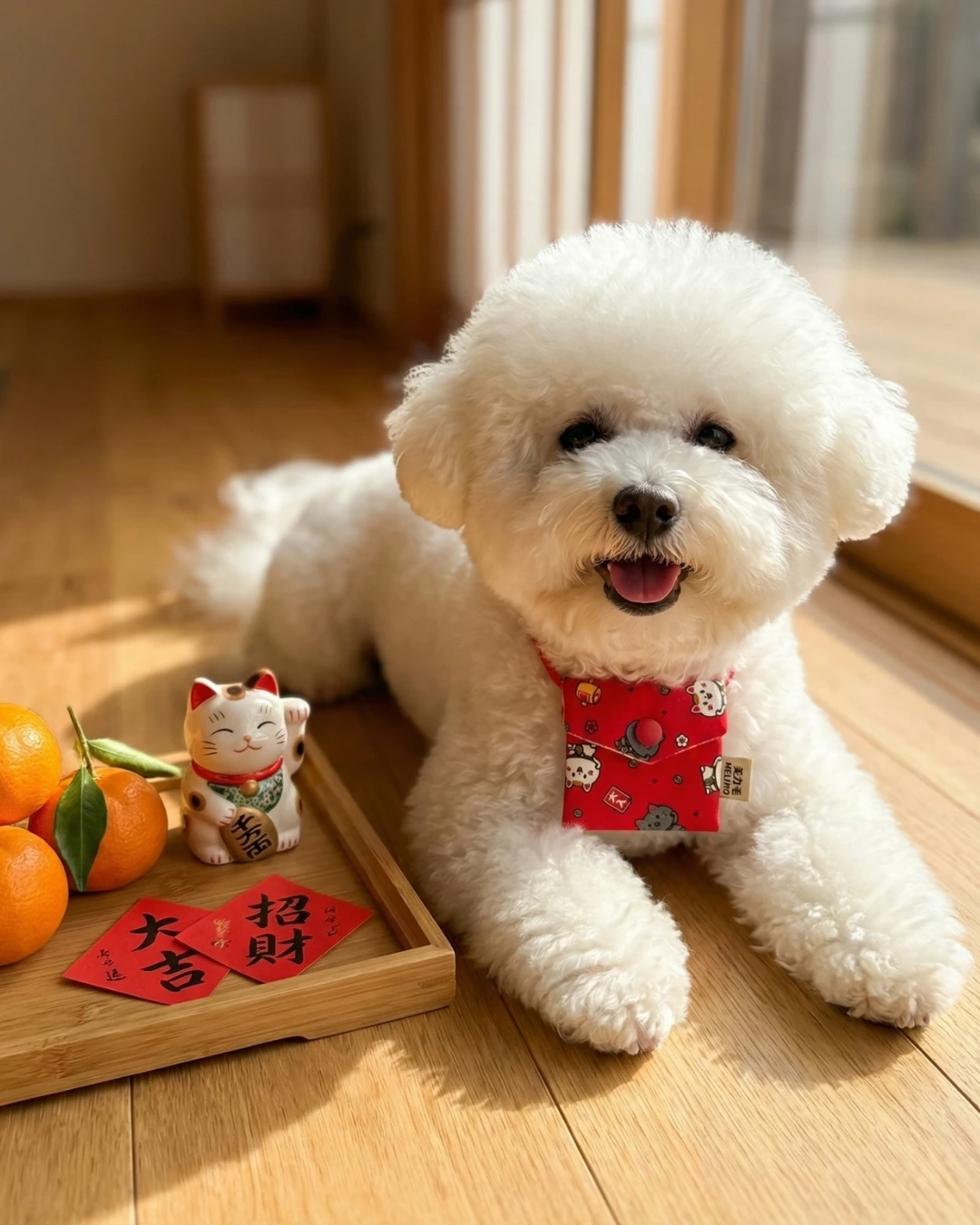 毛孩紅包袋-小財神