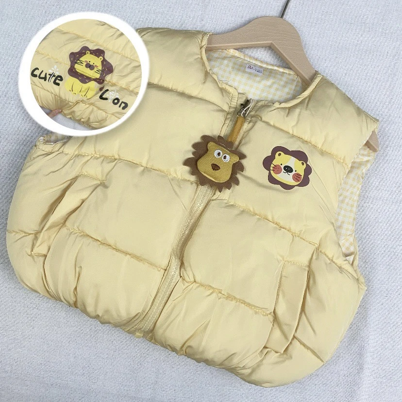 G-9326黃格獅子雙面穿鋪棉背心