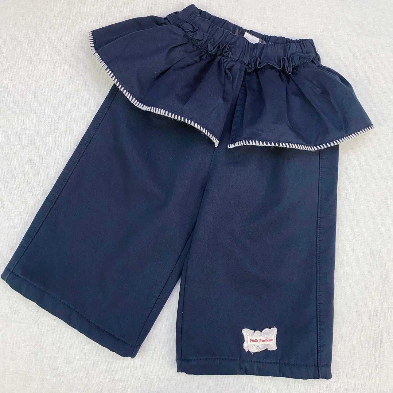 GZO-7174藍內刷毛屁裙貼標褲