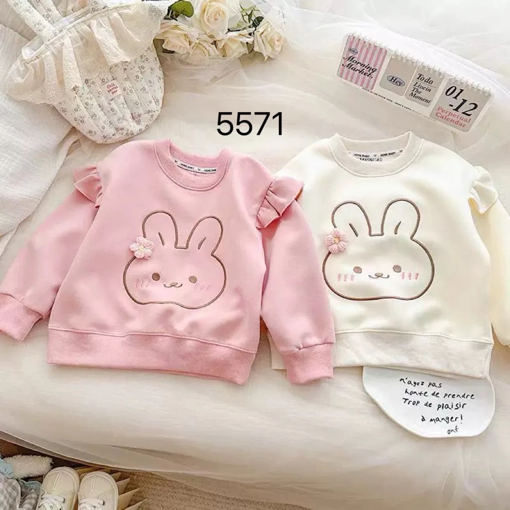 UG-5571刺繡兔兔造型袖上衣