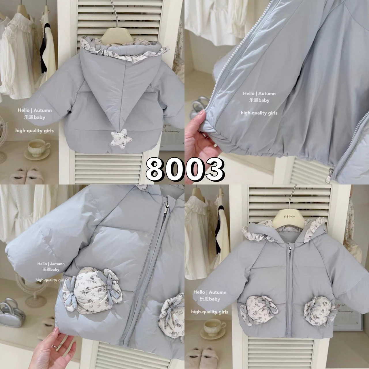 UG-8003可愛碎花鋪棉外套