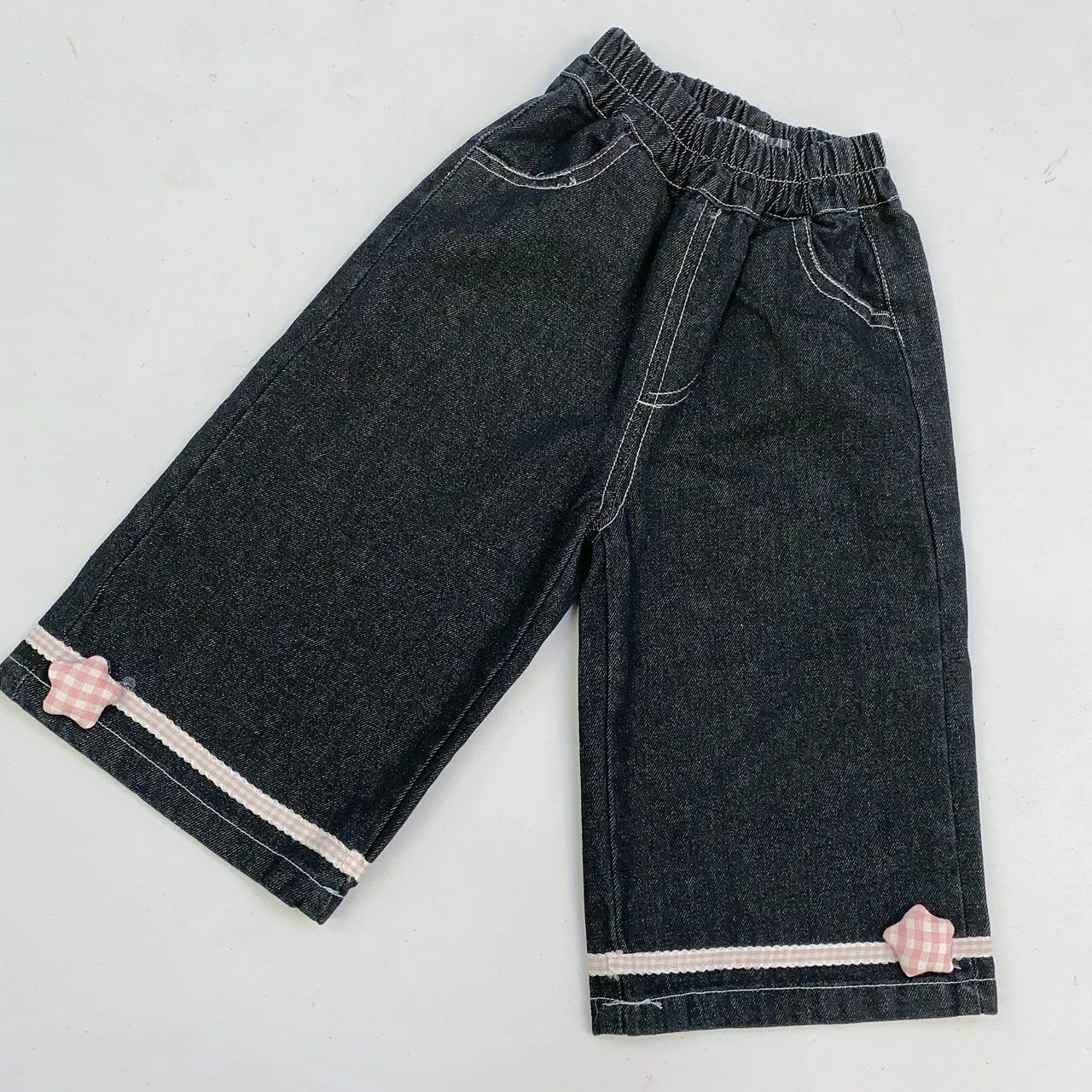 G-9202粉格星星牛仔褲