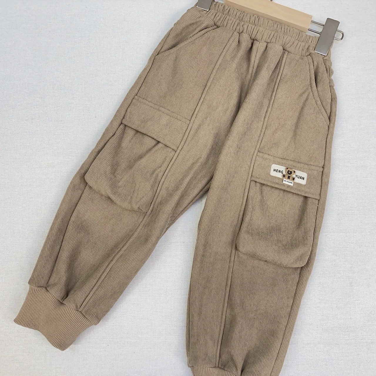IB-9401咖熊內刷毛縮腳褲
