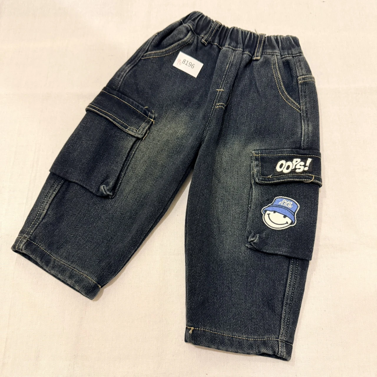 KZG-8196刺繡貼布男孩造型褲