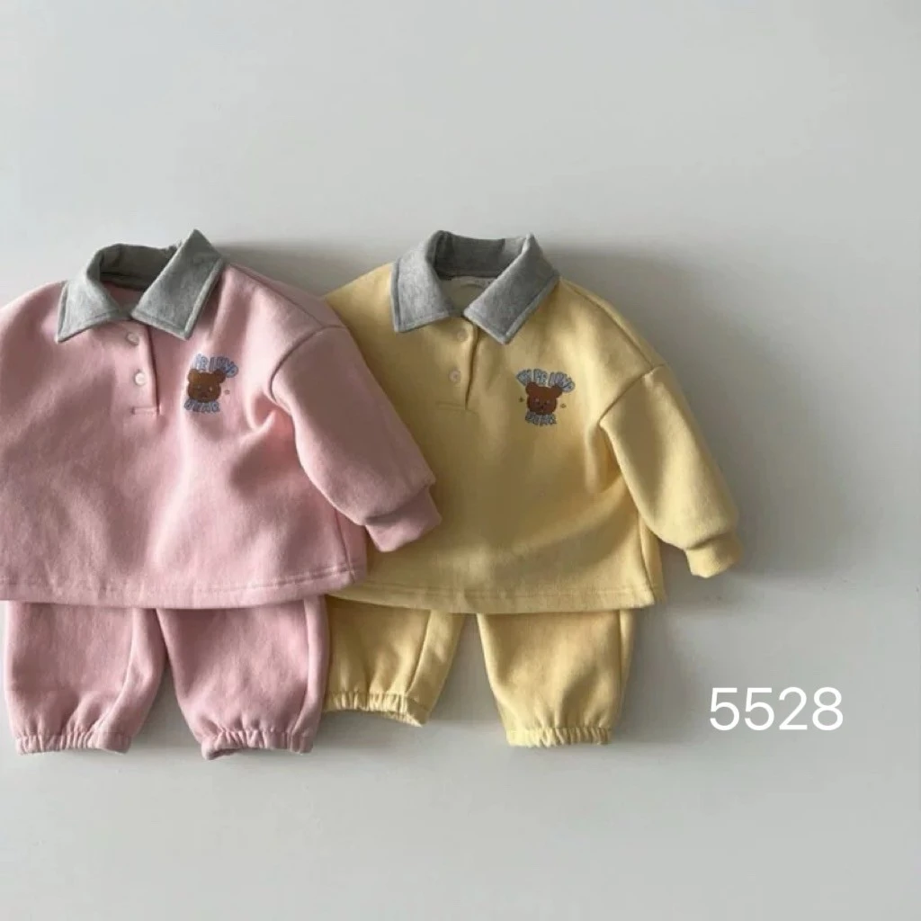 UG-5528黃熊熊配色領套裝