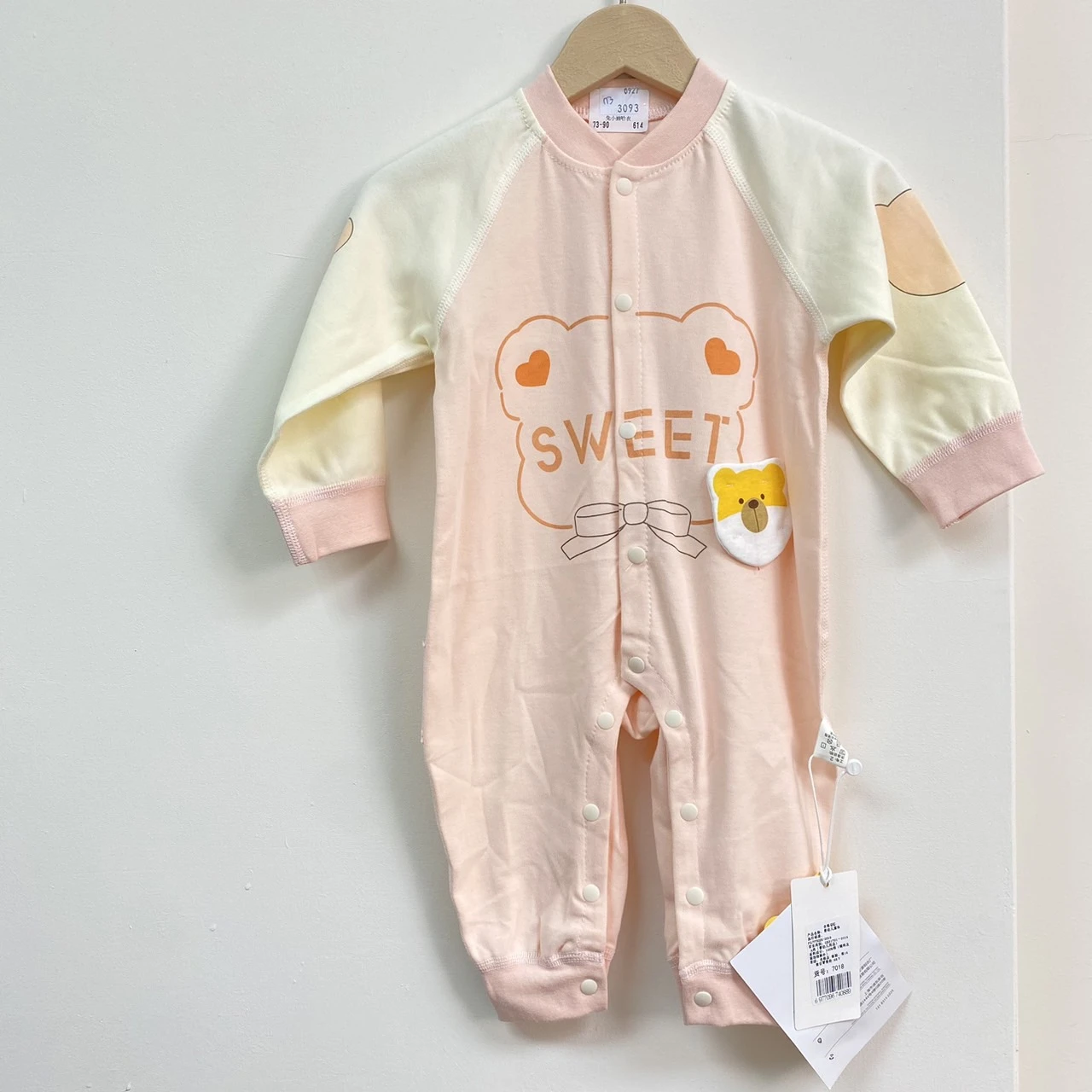 G-3093熊SWEET蝴蝶結爬服