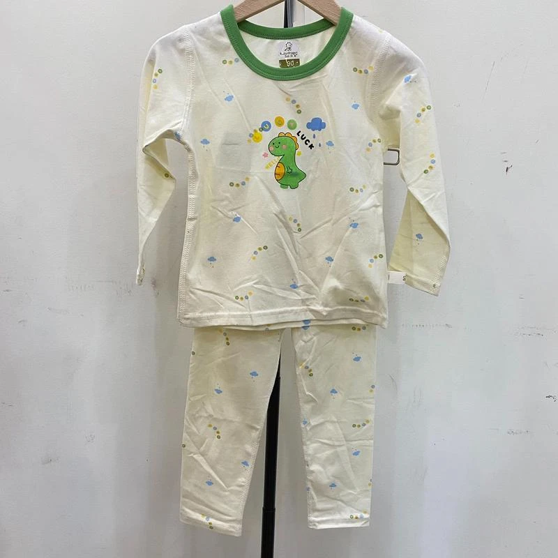 U-1916黃底綠恐龍居家服