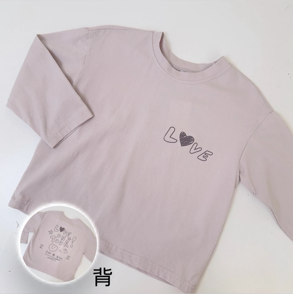 S-3236灰LOVE薄款上衣380908