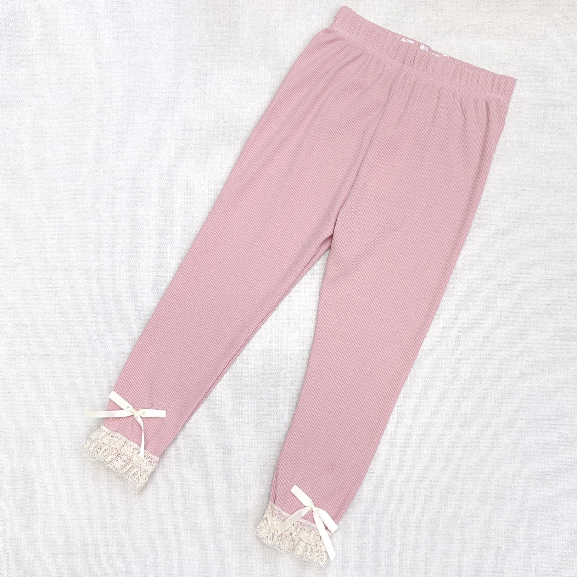 L-3609粉緹花蝴蝶結內搭褲
