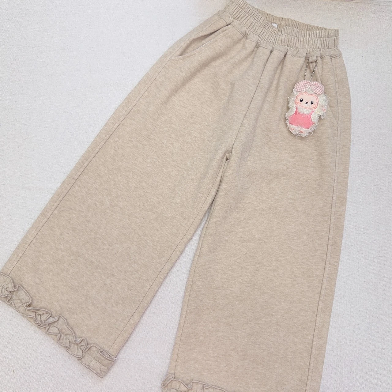 KZG-3448杏荷葉絨毛褲